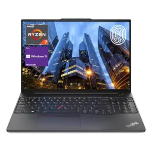 LENOVO ThinkPad E16 Gen 1 Business Laptop, 16" FHD+ Display, AMD Ryzen 7 7730U, 40GB RAM, 2TB SSD, Backlit Keyboard, Fingerprint Reader, HDMI, RJ-45, Wi-Fi 6, Windows 11 Pro, Black