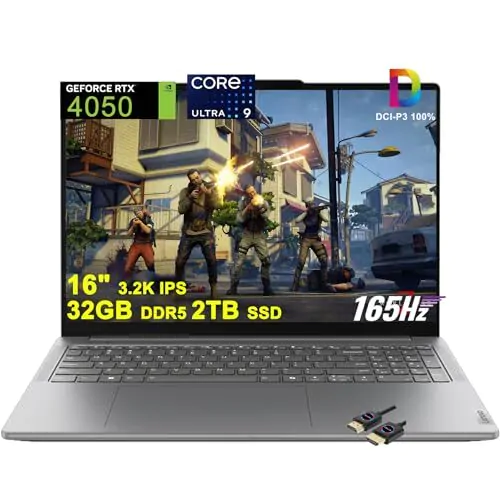 Lenovo Yoga Pro 9i Gaming AI PC Laptop | 16″ 3.2K 165Hz | Intel 14-Core Ultra9 185H | GeForce RTX 4050 Graphic